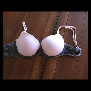 Pink and grey Pink Victoria Secret bra.